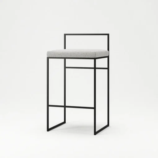 Department Barstol Med Rygstøtte 80 cm Sort/Pacific White