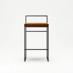 Department Barstol Med Rygstøtte 80 cm Sort/Copper Glow Velour