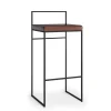 Department Barstol Med Rygstøtte 90 cm Sort/Copper Glow Velour