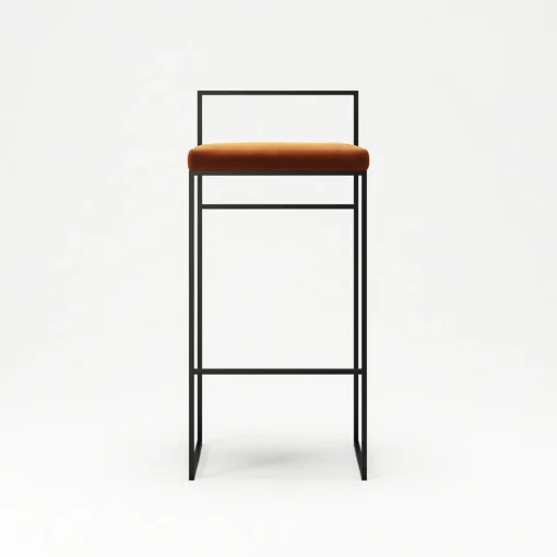 Department Barstol Med Rygstøtte 90 cm Sort/Copper Glow Velour