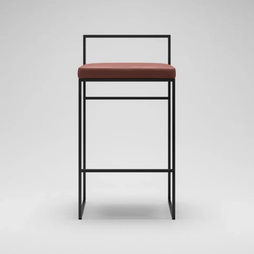 Department Barstol Med Rygstøtte 80 cm Sort/Brunt Láder