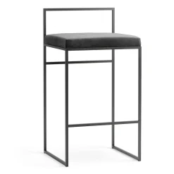 Department Barstol Med Rygstøtte 80 cm Sort/Sort Láder