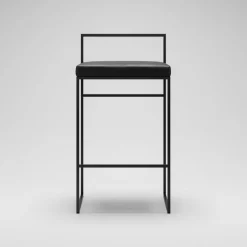 Department Barstol Med Rygstøtte 80 cm Sort/Sort Láder
