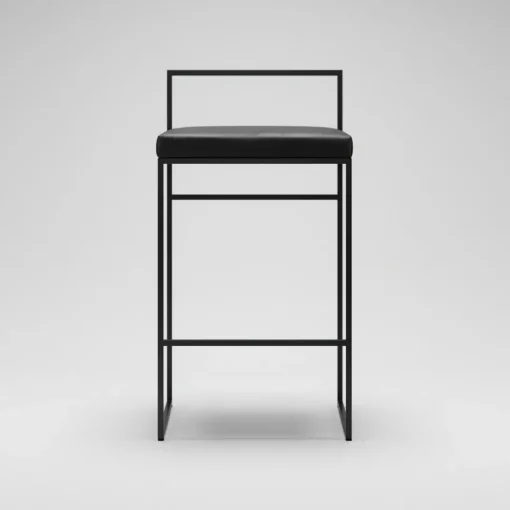 Department Barstol Med Rygstøtte 80 cm Sort/Sort Láder