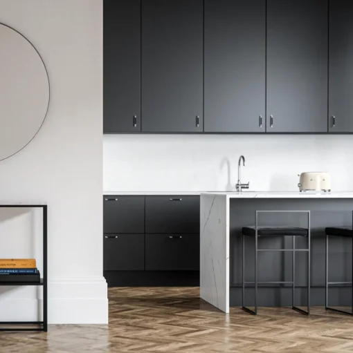 Department Barstol Med Rygstøtte 80 cm Sort/Sort Láder