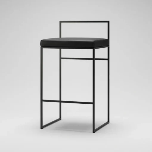 Department Barstol Med Rygstøtte 80 cm Sort/Sort Láder