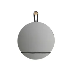 Design House Stockholm Lasso Spejl Rundt Klar/Sort