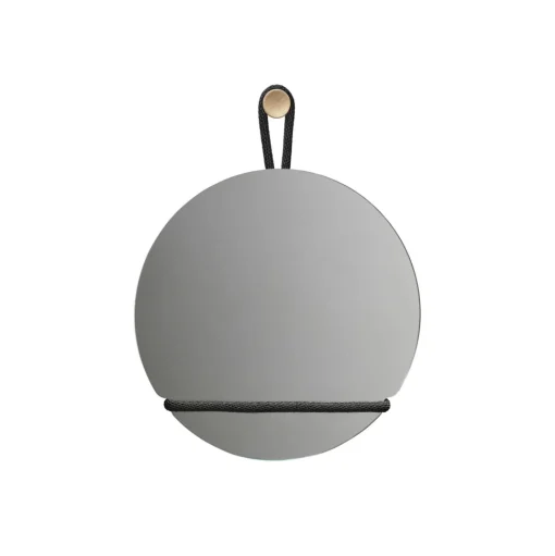 Design House Stockholm Lasso Spejl Rundt Klar/Sort