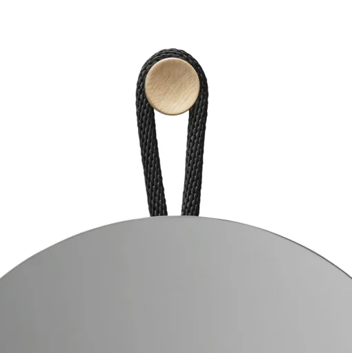 Design House Stockholm Lasso Spejl Rundt Klar/Sort