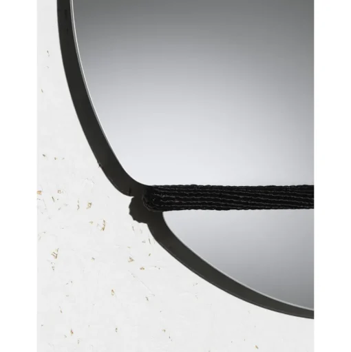 Design House Stockholm Lasso Spejl Rundt Klar/Sort