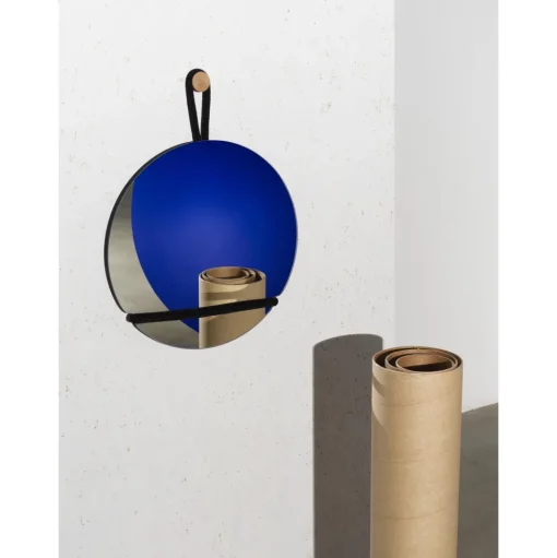 Design House Stockholm Lasso Spejl Rundt Klar/Sort