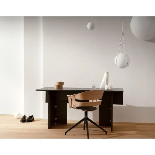 Design House Stockholm Wick Swivel Spisebordsstol Sort/Mørk Grå