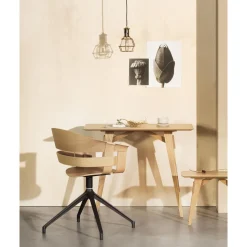 Design House Stockholm Wick Swivel Spisebordsstol Sort/Mørk Grå