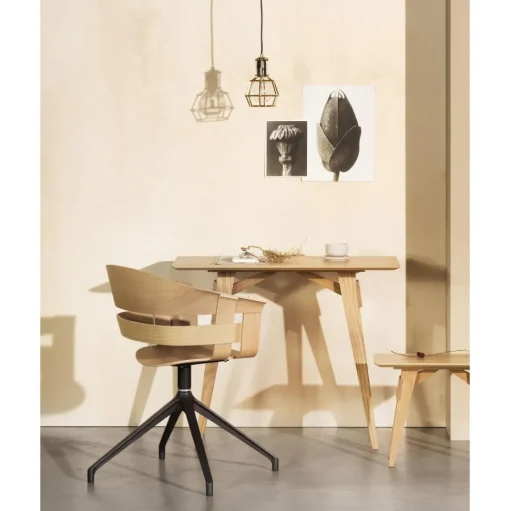 Design House Stockholm Wick Swivel Spisebordsstol Sort/Mørk Grå