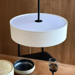 Dyberg Larsen Calix Pendel H34,5 Natur/Sort