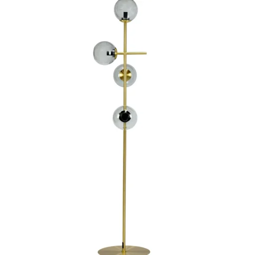 Dyberg Larsen Como Gulvlampe Smoke/Messing
