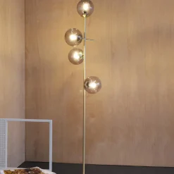 Dyberg Larsen Como Gulvlampe Smoke/Messing