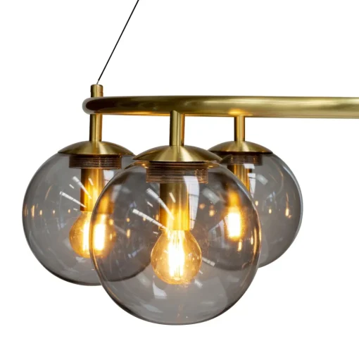 Dyberg Larsen Como Loftlampe Rund med 5 Kupler Messing