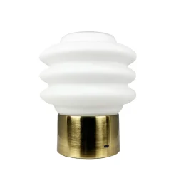 Dyberg Larsen Diva Bordlampe H18 Opal/Messing