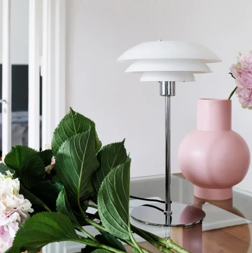 Dyberg Larsen DL31 Bordlampe Hvid