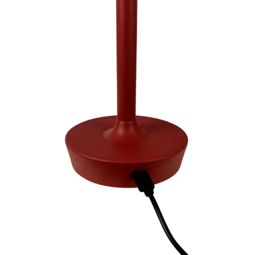 Dyberg Larsen Flow Bordlampe Mørkerød