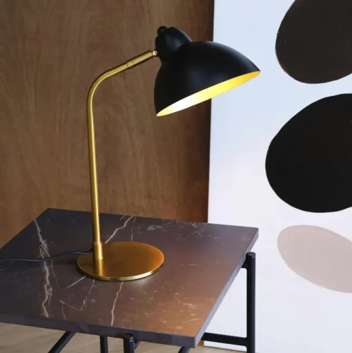Dyberg Larsen Futura Bordlampe Lille Sort/Messing