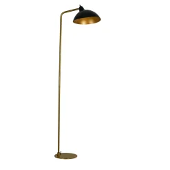 Dyberg Larsen Futura Gulvlampe Mat Sort/Guld/Messing