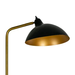 Dyberg Larsen Futura Gulvlampe Mat Sort/Guld/Messing