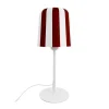 Dyberg Larsen Gry Bordlampe Mørkerød/Hvid