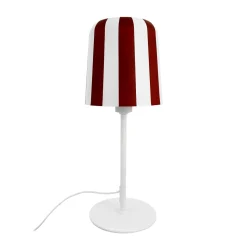 Dyberg Larsen Gry Bordlampe Mørkerød/Hvid