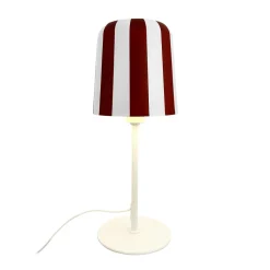 Dyberg Larsen Gry Bordlampe Mørkerød/Hvid