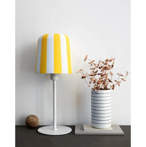 Dyberg Larsen Gry Bordlampe Gul/Hvid