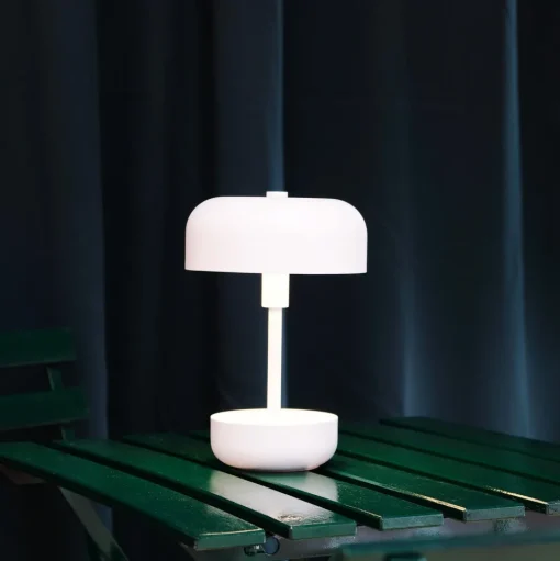 Dyberg Larsen Haipot LED Transportabel Lampe Hvid