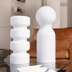 Dyberg Larsen Harper Kegle Bordlampe Hvid