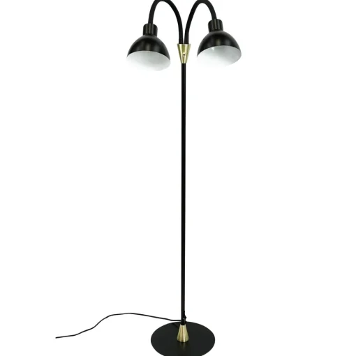 Dyberg Larsen Lilje Gulvlampe Sort/Messing