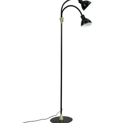 Dyberg Larsen Lilje Gulvlampe Sort/Messing