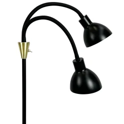 Dyberg Larsen Lilje Gulvlampe Sort/Messing