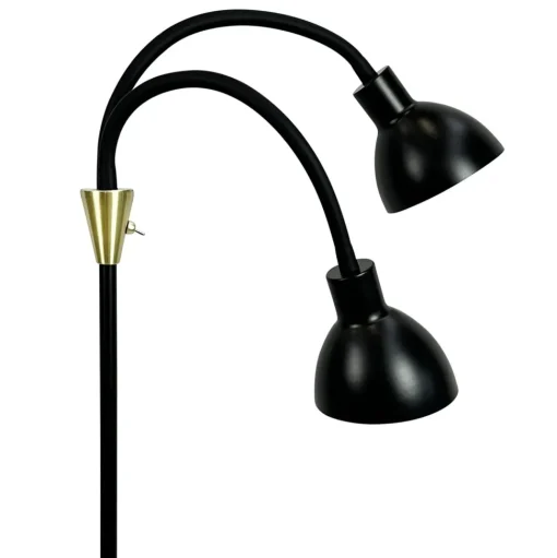 Dyberg Larsen Lilje Gulvlampe Sort/Messing