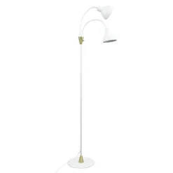 Dyberg Larsen Lilje Gulvlampe Hvid/Messing