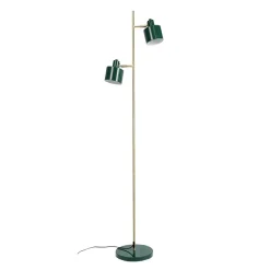Dyberg Larsen Ocean Gulvlampe Mørkegrøn/Messing