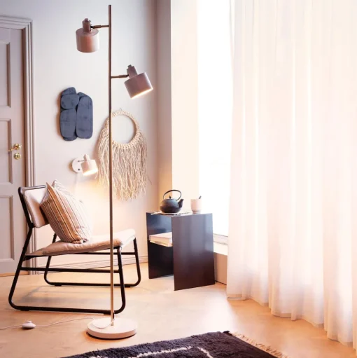 Dyberg Larsen Ocean Gulvlampe Beige/Messing