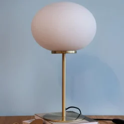 Dyberg Larsen Queen Bordlampe Opal/Messing