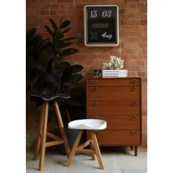 EstabliHed & Sons Heidi Spisebordsstol H50 Glossy White/Ask
