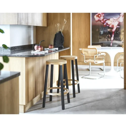 EstabliHed & Sons Step Barstol H75 Blå/Sort
