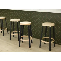 EstabliHed & Sons Step Barstol H75 Blå/Sort