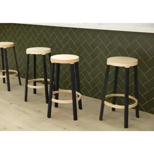 EstabliHed & Sons Step Barstol H75 Blå/Sort