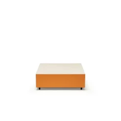 Established & Sons Bloc Sofabord Med Skuffe L85 Bright Grå/Brándt Orange/Pale Grey