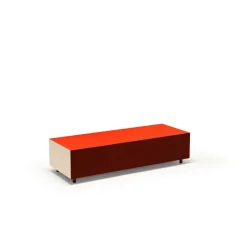 Established & Sons Bloc Sofabord Med Skuffe L120 Bright Red/Burdundy/Clay