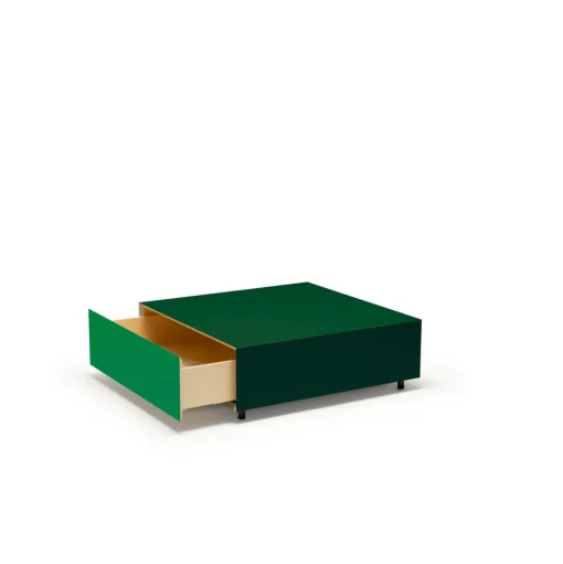 Established & Sons Bloc Sofabord Med Skuffe L85 Bright Bottle Green/Pine Green/Signal Green
