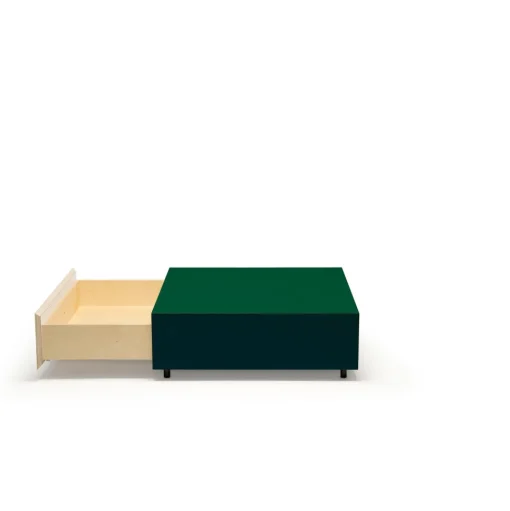 Established & Sons Bloc Sofabord Med Skuffe L85 Bright Bottle Green/Pine Green/Signal Green
